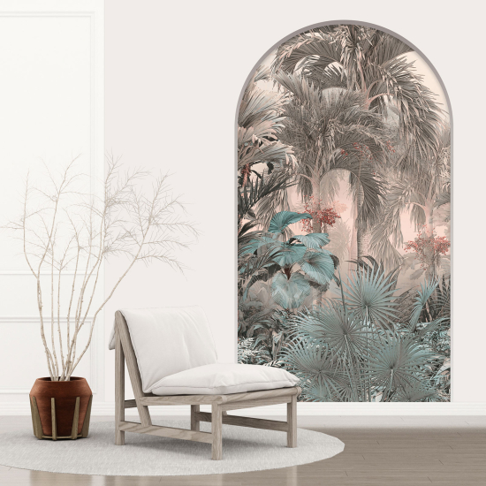 Optical Illusions Arch Wall Sticker - Tropical Forest