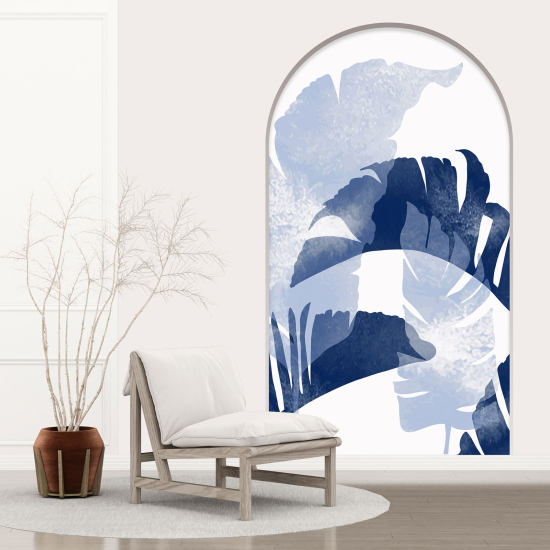 Optical Illusions Arch Wall Sticker - Tropical Leaves