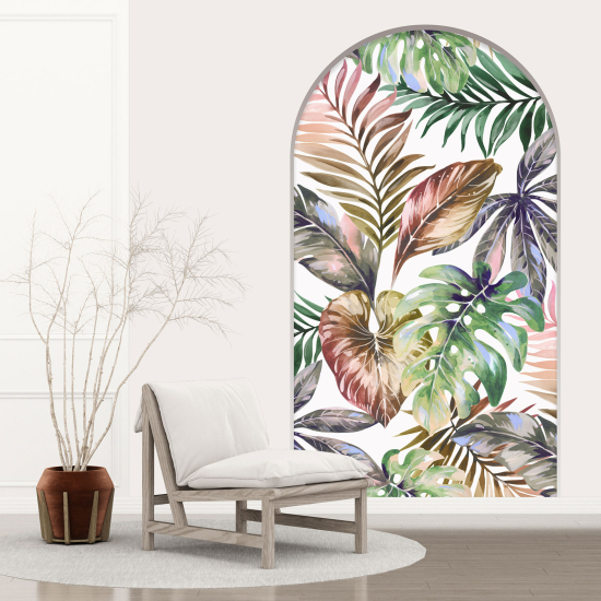 Optical Illusions Arch Wall Sticker - Tropical Pattern