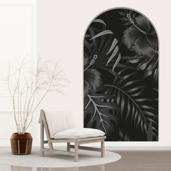 Optical Illusions Arch Wall Sticker - Tropical Pattern