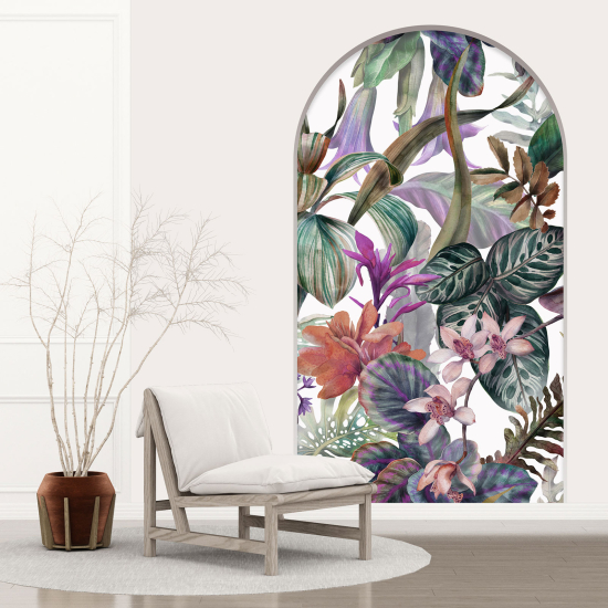 Optical Illusions Arch Wall Sticker - Tropical Pattern