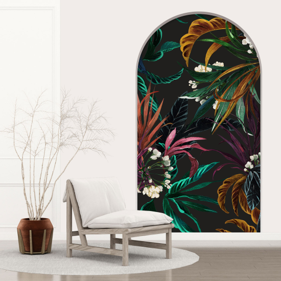 Optical Illusions Arch Wall Sticker - Tropical Pattern