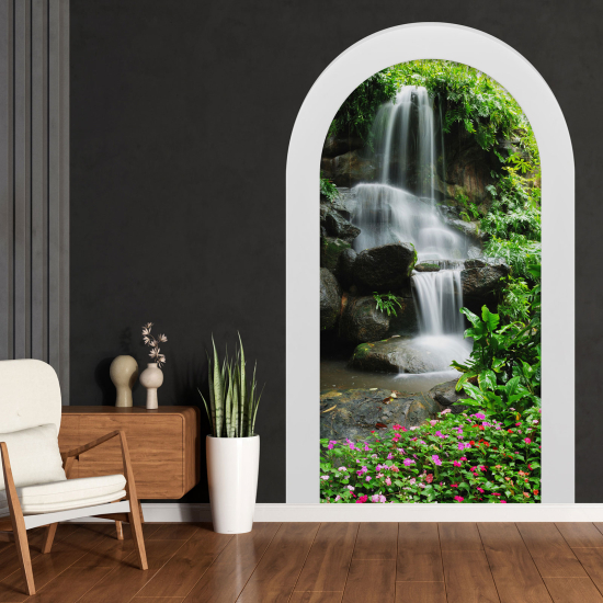 Optical Illusions Arch Wall Sticker - Waterfall