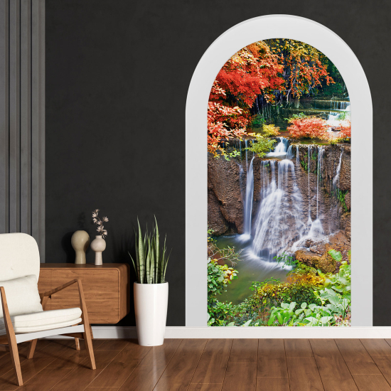 Optical Illusions Arch Wall Sticker - Waterfall