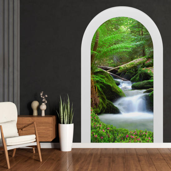 Optical Illusions Arch Wall Sticker - Waterfall