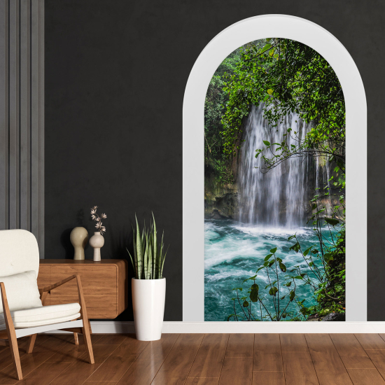 Optical Illusions Arch Wall Sticker - Waterfall