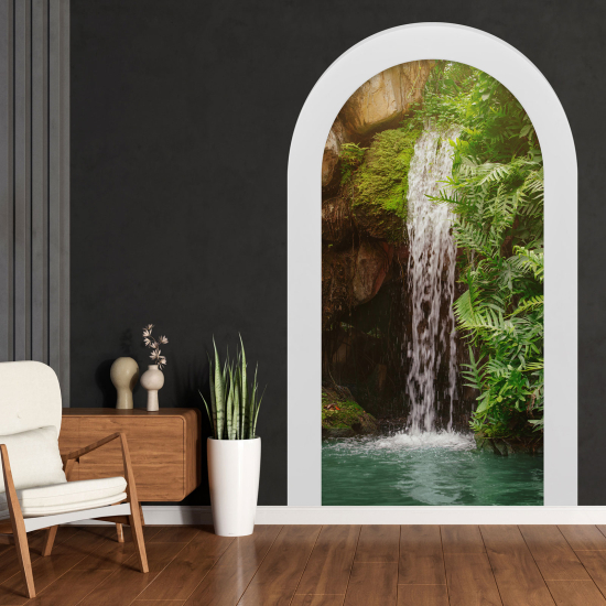 Optical Illusions Arch Wall Sticker - Waterfall