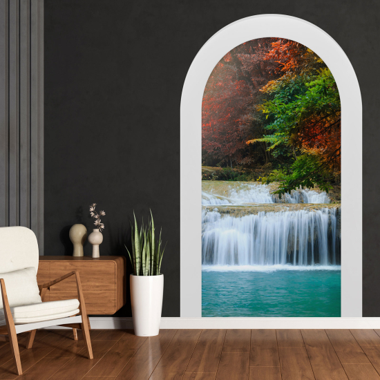 Optical Illusions Arch Wall Sticker - Waterfall