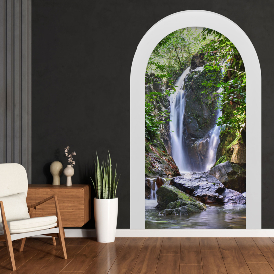 Optical Illusions Arch Wall Sticker - Waterfall