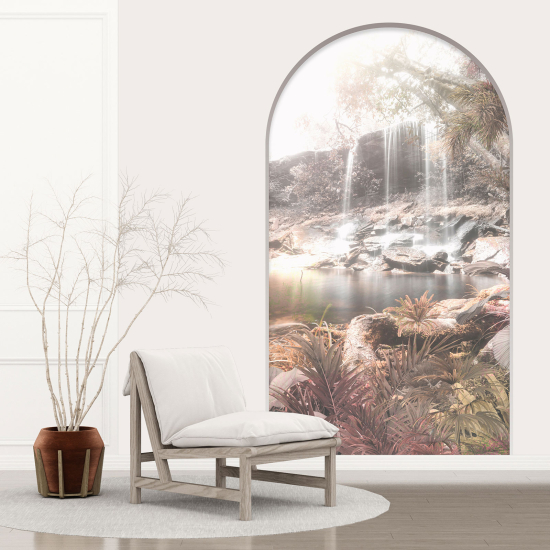 Optical Illusions Arch Wall Sticker - Waterfall