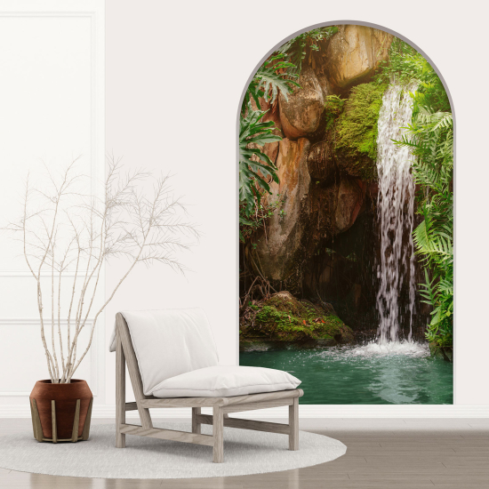 Optical Illusions Arch Wall Sticker - Waterfall