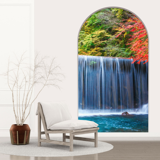 Optical Illusions Arch Wall Sticker - Waterfall