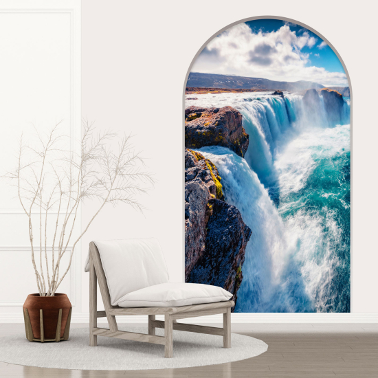 Optical Illusions Arch Wall Sticker - Waterfall