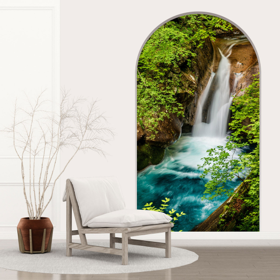 Optical Illusions Arch Wall Sticker - Waterfall