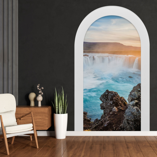 Optical Illusions Arch Wall Sticker - Waterfalls