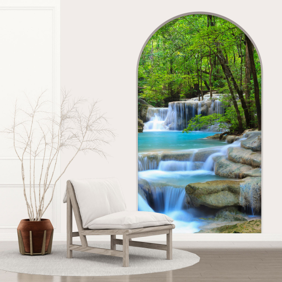 Optical Illusions Arch Wall Sticker - Waterfalls