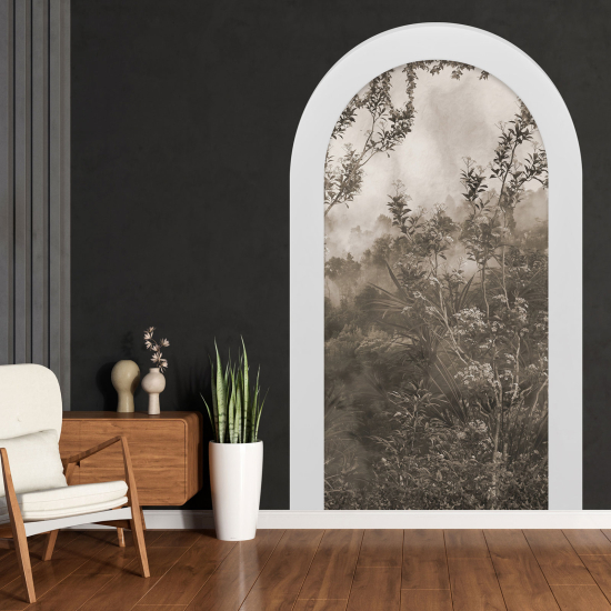 Optical Illusions Arch Wall Sticker - Wild Plants