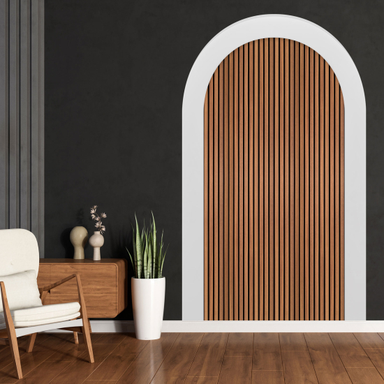 Optical Illusions Arch Wall Sticker - Wooden Battens