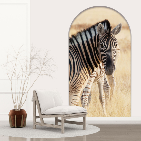 Optical Illusions Arch Wall Sticker - Zebras