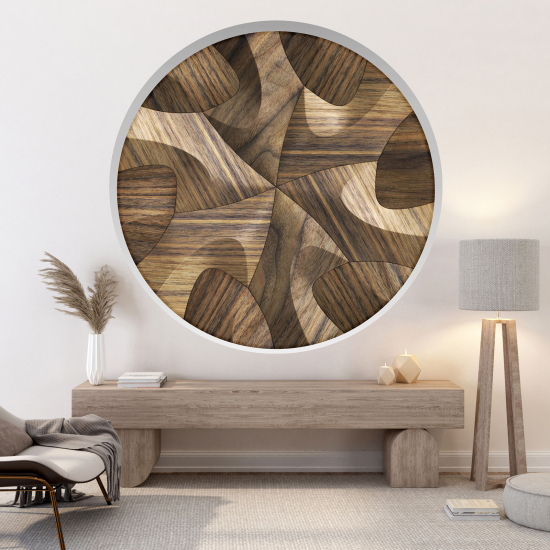 Optical Illusions Round Arch Wall Sticker - Design Wood