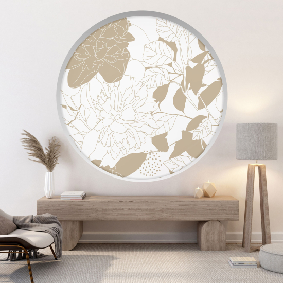 Optical Illusions Round Arch Wall Sticker - Flowers