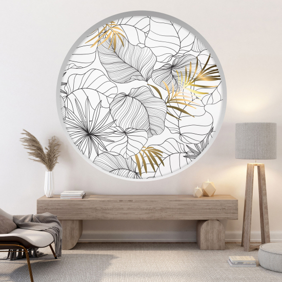 Optical Illusions Round Arch Wall Sticker - Flowers