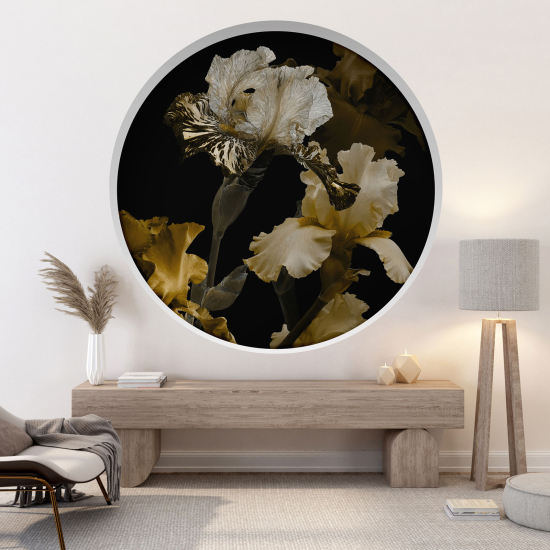 Optical Illusions Round Arch Wall Sticker - Flowers