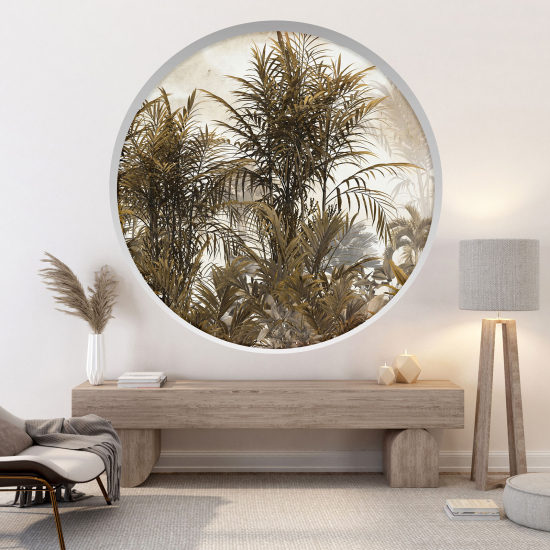 Optical Illusions Round Arch Wall Sticker - Forest