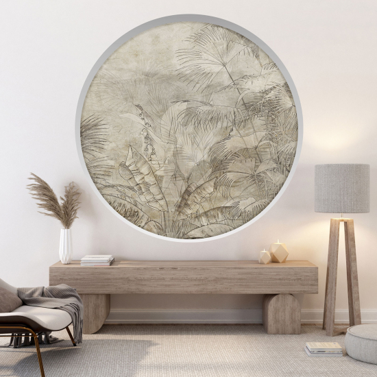 Optical Illusions Round Arch Wall Sticker - Forests