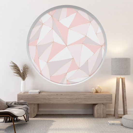 Optical Illusions Round Arch Wall Sticker - Geometric Pattern