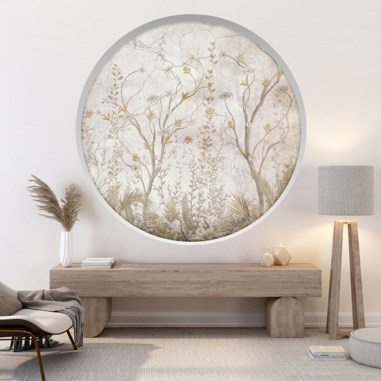 Optical Illusions Round Arch Wall Sticker - Nature