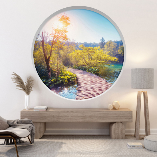 Optical Illusions Round Arch Wall Sticker - Path