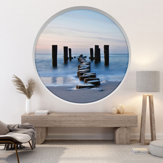 Optical Illusions Round Arch Wall Sticker - Pontoon