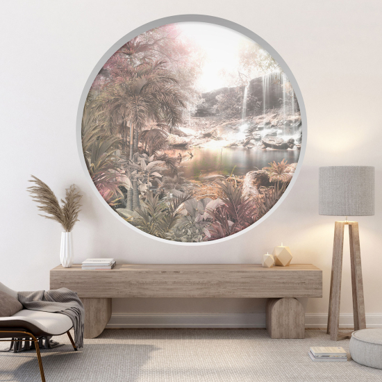 Optical Illusions Round Arch Wall Sticker - River