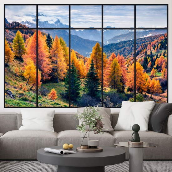 Optical Illusions Window Wall Sticker - Autumn