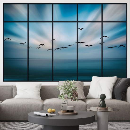 Optical Illusions Window Wall Sticker - Birds