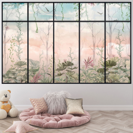 Optical Illusions Window Wall Sticker for Kids - Landscape