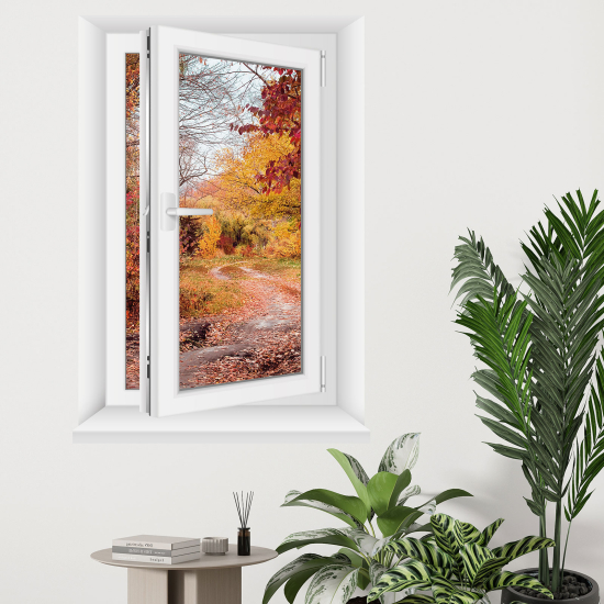 Optical Illusions Window Wall Sticker - Forest