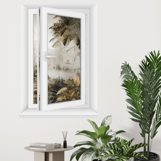 Optical Illusions Window Wall Sticker - Forest