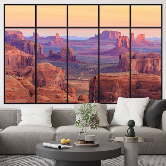 Optical Illusions Window Wall Sticker - Grand Canyon