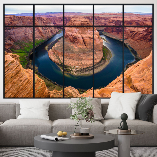 Optical Illusions Window Wall Sticker - Grand Canyon