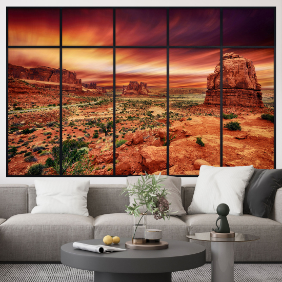 Optical Illusions Window Wall Sticker - Grand Canyon