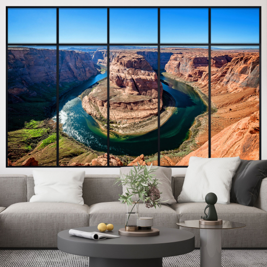 Optical Illusions Window Wall Sticker - Grand Canyon