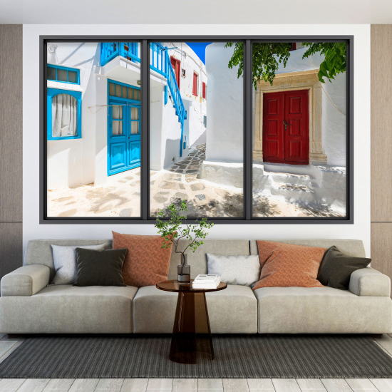 Optical Illusions Window Wall Sticker - Greek Alley