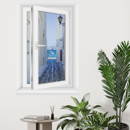 Optical Illusions Window Wall Sticker - Greek Alley