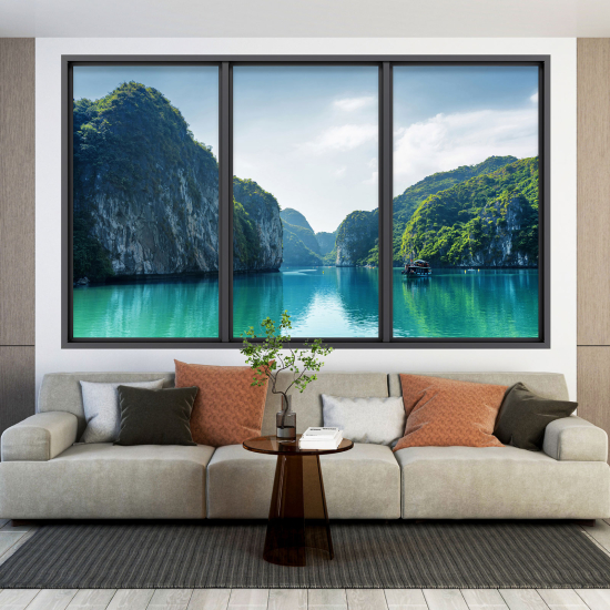 Optical Illusions Window Wall Sticker - Landscape