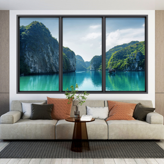 Optical Illusions Window Wall Sticker - Landscape