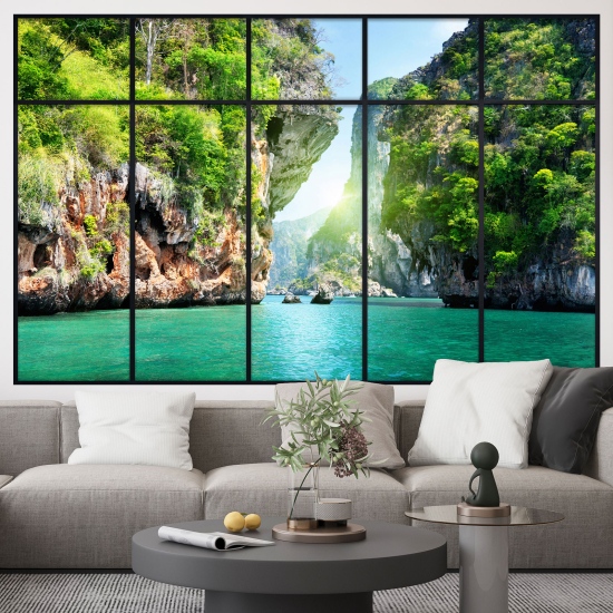 Optical Illusions Window Wall Sticker - Landscape