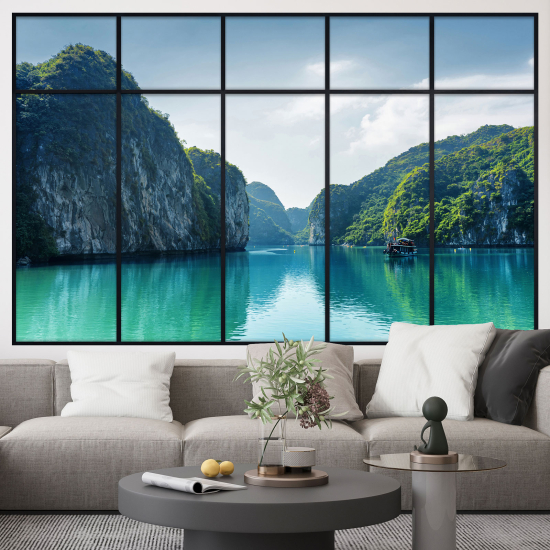 Optical Illusions Window Wall Sticker - Landscape