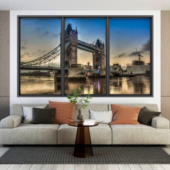 Optical Illusions Window Wall Sticker - London